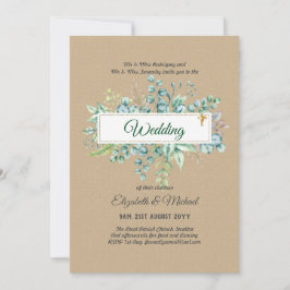 Haushalt KATHOLIC Christlich WEDDING Greenery bitt Einladung