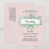 Haushalt KATHOLIC Christlich WEDDING Greenery bitt Einladung (Vorne/Hinten)