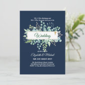 Haushalt KATHOLIC Christlich WEDDING Greenery bitt Einladung (Stehend Vorderseite)