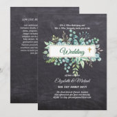 Haushalt KATHOLIC Christlich WEDDING Greenery bitt Einladung (Vorne/Hinten)