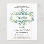Haushalt KATHOLIC Christlich WEDDING Greenery bitt Flyer (Vorne)