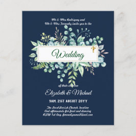 Haushalt KATHOLIC Christlich WEDDING Greenery bitt Flyer