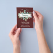 Haushalt KATHOLIC Christlich WEDDING Greenery bitt Flyer (Gruppe)