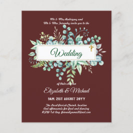 Haushalt KATHOLIC Christlich WEDDING Greenery bitt Flyer