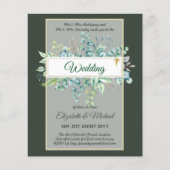 Haushalt KATHOLIC Christlich WEDDING Greenery bitt Flyer (Vorne)