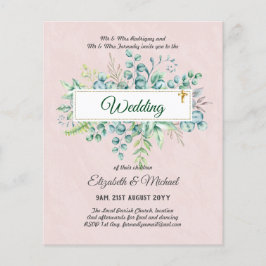 Haushalt KATHOLIC Christlich WEDDING Greenery bitt Flyer