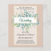 Haushalt KATHOLIC Christlich WEDDING Greenery bitt Flyer (Vorne)