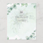 HAUSHALT Katholische Hochzeitseinladung botanisch Flyer (Hinten)