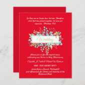 HAUSHALT Katholische Hochzeitseinladungen Grünes K (Vorne/Hinten)