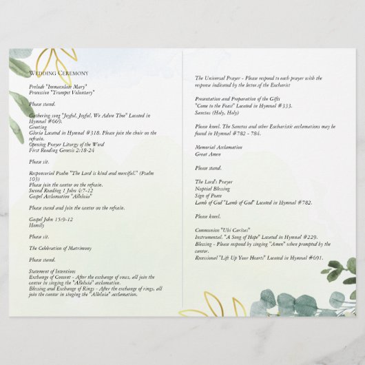 HAUSHALT Katholische Hochzeitsstimmung Programm Gr Flyer (Hinten)