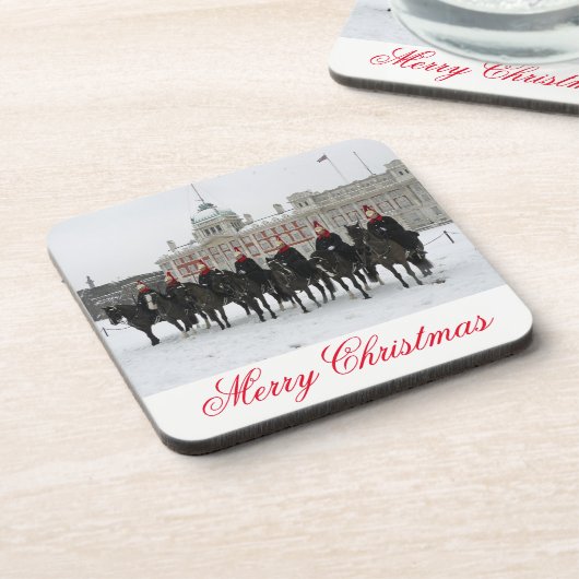 Haushalt Kavallerie in Untersetzer mit Schneeaussi (Linke Seite)