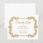 HAUSHALT Klassischer Elfenbeinweißer Goldrahmen Qu (Vorne/Hinten)