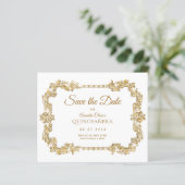 HAUSHALT Klassischer Elfenbeinweißer Goldrahmen Qu (Stehend Vorderseite)