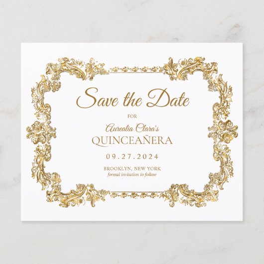 HAUSHALT Klassischer Elfenbeinweißer Goldrahmen Qu (Vorderseite)