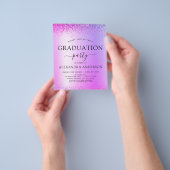 Haushalt Lila 2023 Glitzer der Graduierungspartei Flyer (Gruppe)