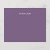 HAUSHALT Lila Abstraktes Foto Hochzeit Einladung (Rückseite)