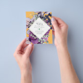 HAUSHALT Lila Blauer Blumenzwiebeleinladungen Flyer (Gruppe)