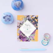 HAUSHALT Lila Blauer Blumenzwiebeleinladungen Flyer (Einzeln)