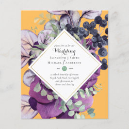 HAUSHALT Lila Blauer Blumenzwiebeleinladungen Flyer