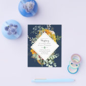 HAUSHALT Lila Blauer Blumenzwiebeleinladungen Flyer (Einzeln)