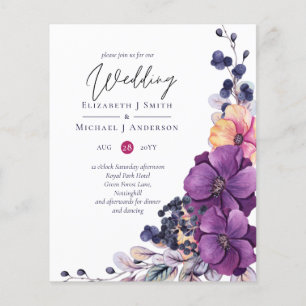 HAUSHALT Lila Dynastie Dunkle Floral Wedites Einla