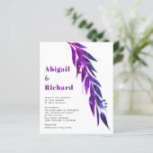 HAUSHALT lila Eukalyptus-Branchentreppe Einladung (Stehend Vorderseite)