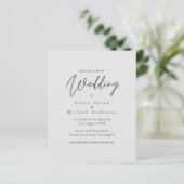 HAUSHALT Lila-gelb-graue Farben Einladung Hochzeit (Stehend Vorderseite)