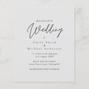 HAUSHALT Lila-gelb-graue Farben Einladung Hochzeit