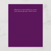 HAUSHALT Lila Goldflorale Hochzeitseinladungen (Rückseite)