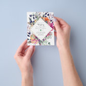 HAUSHALT Lila orangefarbene Hochzeitseinladungen Flyer (Gruppe)