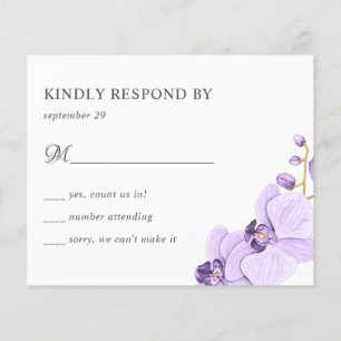 HAUSHALT Lila orchid chic Botanische Hochzeit RSVP