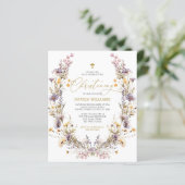 HAUSHALT Lila Wildblumen - Einladung (Stehend Vorderseite)