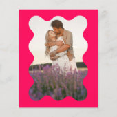 HAUSHALT Magenta Aquamarin Wave Foto Wedding (Rückseite)