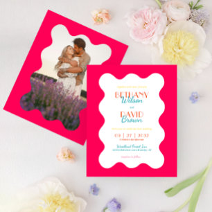 HAUSHALT Magenta Aquamarin Wave Foto Wedding