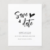 HAUSHALT Minimal Zeitgenössische Herzhochzeit (Vorderseite)