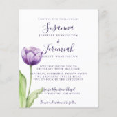 HAUSHALT Minimalistisch Tief Lila Single Tulip Wed (Vorderseite)