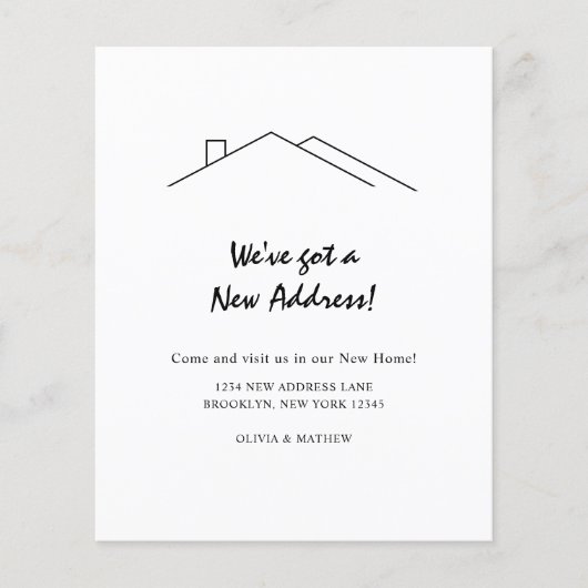 HAUSHALT Minimalistisch Wir haben eine neue Adress (Vorderseite)