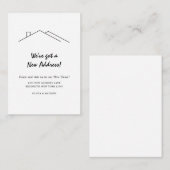 HAUSHALT Minimalistisch Wir haben eine neue Adress Mitteilungskarte (Vorne/Hinten)