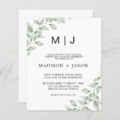 HAUSHALT Minimalistische fette Grünkraut Monogramm (Vorne/Hinten)