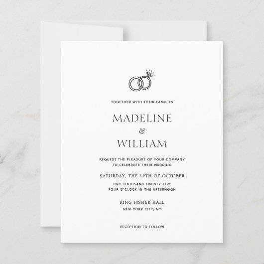 HAUSHALT Minimalistische handgezeichnete Ringe Hoc (Vorderseite)