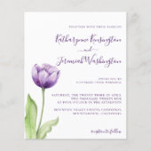 HAUSHALT Minimalistischer Lavendel Lila Tulip Wedd (Vorderseite)