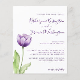 HAUSHALT Minimalistischer Lavendel Lila Tulip Wedd
