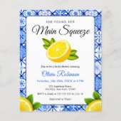 Haushalt Mittelmeerraum Lemon Brautparty Einladung (Vorderseite)