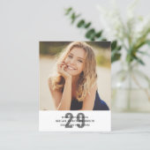 HAUSHALT Moderne 2023 Foto Grad Silber Einladung (Stehend Vorderseite)