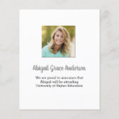 HAUSHALT Moderne 2023 Foto Grad Silber Einladung (Rückseite)