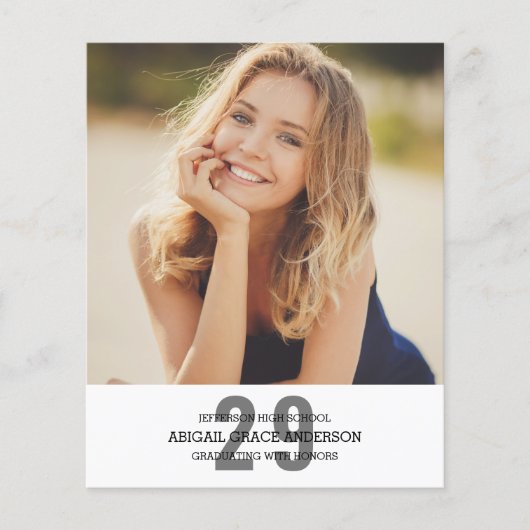 HAUSHALT Moderne 2023 Foto Grad Silber Einladung (Vorderseite)