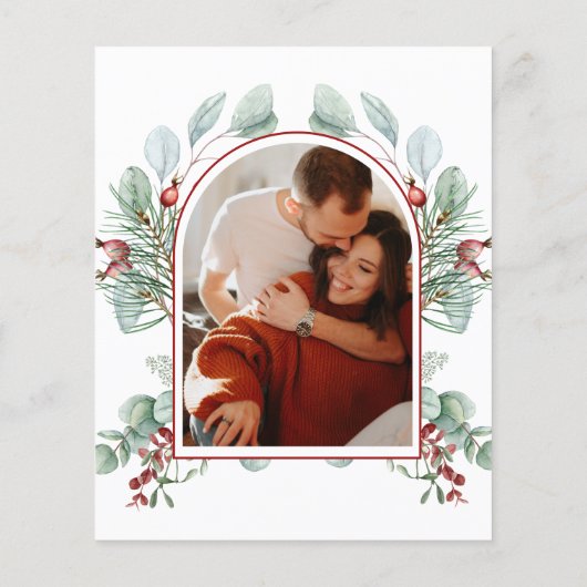 HAUSHALT - Moderne Arch Wedding Einladung Flyer (Hinten)