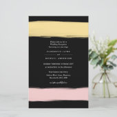 HAUSHALT Moderne Colour Swash Hochzeit einladen A9 (Stehend Vorderseite)