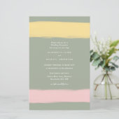 HAUSHALT Moderne Colour Swash Hochzeit einladen A9 (Stehend Vorderseite)