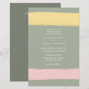 HAUSHALT Moderne Colour Swash Hochzeit einladen A9